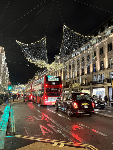Londýn noční vánoční
